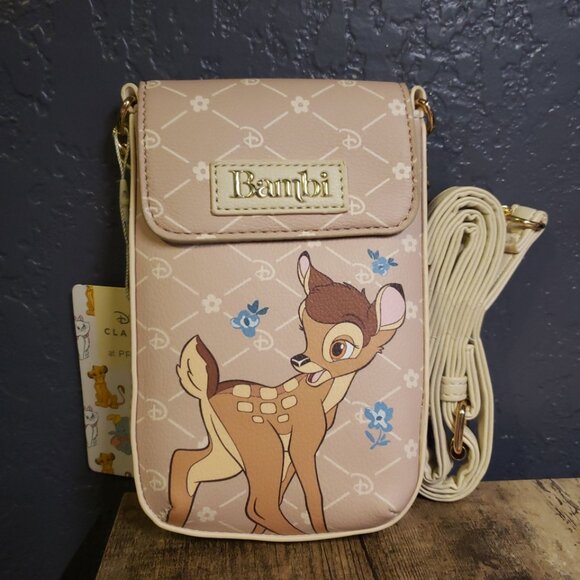 Disney Primark Bambi Faux Leather Crossbody Bag Cell Phone Bag NWT - Picture 1 of 2